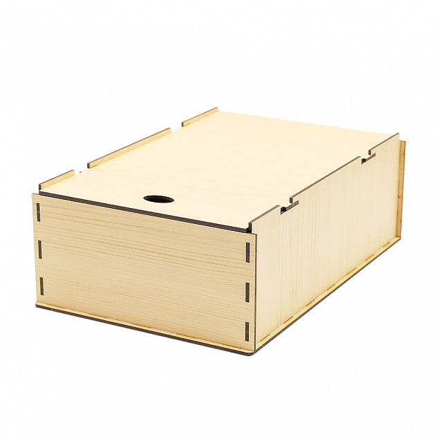 Коробка ламинированная деревянная 22,5 х 24,5 х 9,6 см с логотипом в Белгороде заказать по выгодной цене в кибермаркете AvroraStore