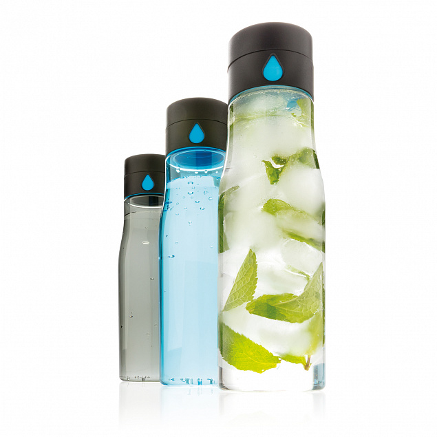 Бутылка для воды Aqua из материала Tritan, прозрачная с логотипом в Белгороде заказать по выгодной цене в кибермаркете AvroraStore