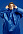 Дождевик-анорак R1, синий с логотипом в Белгороде заказать по выгодной цене в кибермаркете AvroraStore