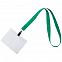 Лента для бейджа Neckband, зеленый с логотипом в Белгороде заказать по выгодной цене в кибермаркете AvroraStore