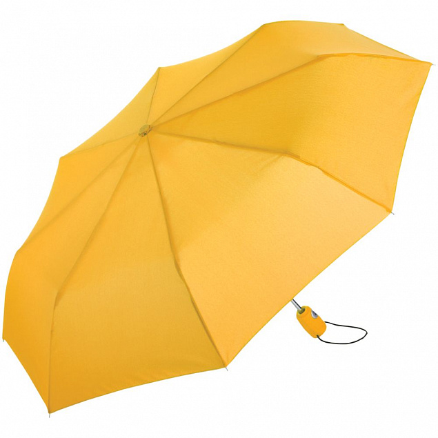 Зонт складной AOC, желтый с логотипом в Белгороде заказать по выгодной цене в кибермаркете AvroraStore