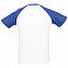 Футболка мужская двухцветная FUNKY 150, белая с ярко-синим с логотипом в Белгороде заказать по выгодной цене в кибермаркете AvroraStore