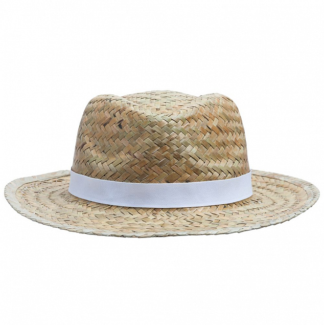 Шляпа Daydream, бежевая с белой лентой с логотипом в Белгороде заказать по выгодной цене в кибермаркете AvroraStore