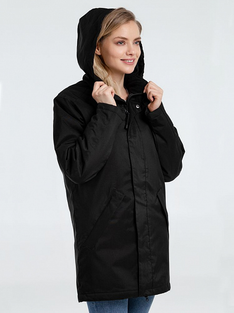 Куртка на стеганой подкладке ROBYN, черная с логотипом в Белгороде заказать по выгодной цене в кибермаркете AvroraStore