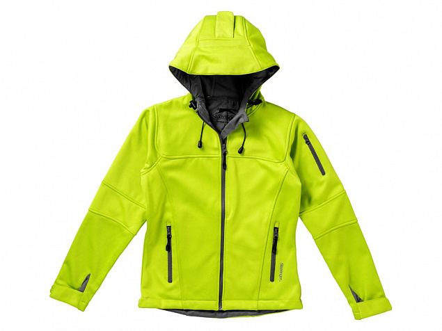 Куртка софтшел Match женская, св.зеленый/серый с логотипом в Белгороде заказать по выгодной цене в кибермаркете AvroraStore