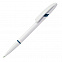 Ручка шариковая NOVA R, белый/темно-синий с логотипом в Белгороде заказать по выгодной цене в кибермаркете AvroraStore