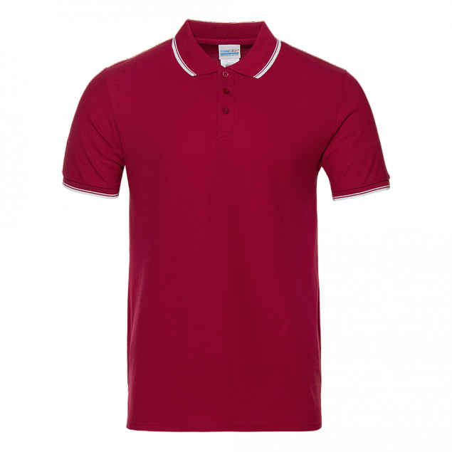 Рубашка поло StanTrophy Бордовый с логотипом в Белгороде заказать по выгодной цене в кибермаркете AvroraStore