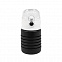 Бутылка для воды складная с карабином SPRING; черная, 550/250 мл, силикон с логотипом в Белгороде заказать по выгодной цене в кибермаркете AvroraStore