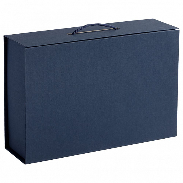 Коробка Case, подарочная, синяя с логотипом в Белгороде заказать по выгодной цене в кибермаркете AvroraStore