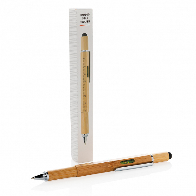 Многофункциональная ручка 5 в 1 Bamboo с логотипом в Белгороде заказать по выгодной цене в кибермаркете AvroraStore