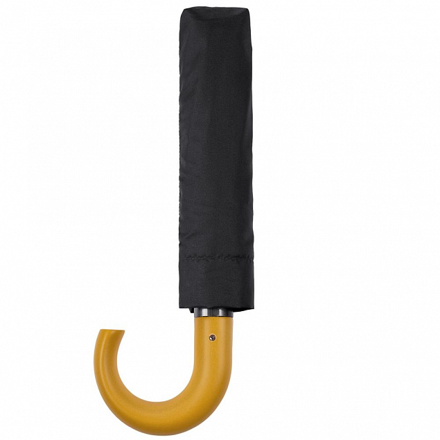 Зонт складной Classic, черный с логотипом в Белгороде заказать по выгодной цене в кибермаркете AvroraStore