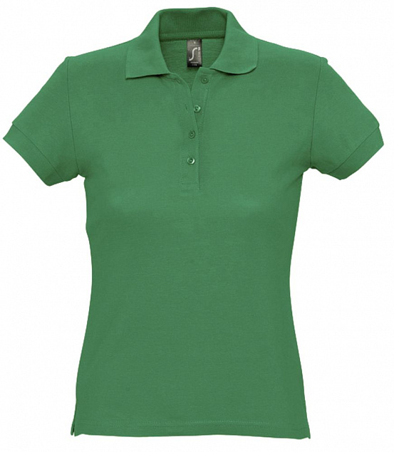 Рубашка поло женская PASSION 170, ярко-зеленая с логотипом в Белгороде заказать по выгодной цене в кибермаркете AvroraStore