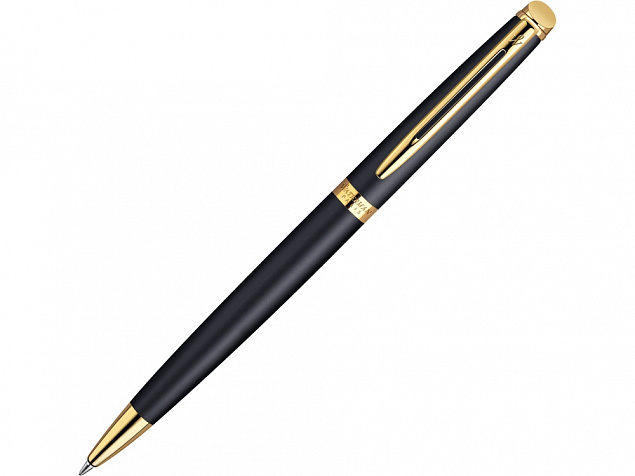 Ручка шариковая Waterman Hemisphere Matt Black GT M, черный матовый/золотистый с логотипом в Белгороде заказать по выгодной цене в кибермаркете AvroraStore