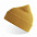 Шапка NELSON в рубчик с отворотом,100%  органический хлопок, горчичный с логотипом в Белгороде заказать по выгодной цене в кибермаркете AvroraStore