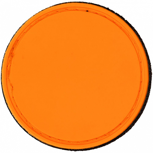 Лейбл из ПВХ с липучкой Menteqo Round, оранжевый неон с логотипом в Белгороде заказать по выгодной цене в кибермаркете AvroraStore
