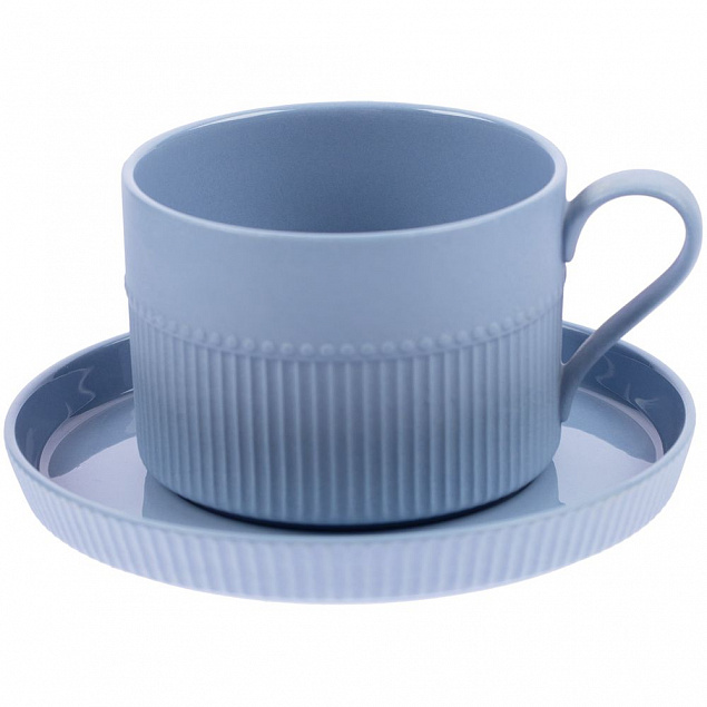 Чайная пара Pastello Moderno, голубая с логотипом в Белгороде заказать по выгодной цене в кибермаркете AvroraStore