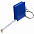 Брелок с рулеткой Square ver.2, синий с логотипом в Белгороде заказать по выгодной цене в кибермаркете AvroraStore