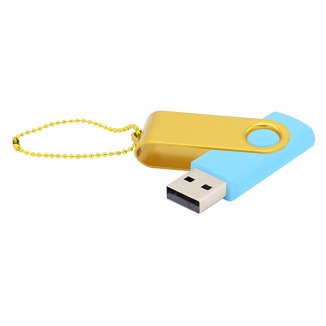 Флешка Designer To Go 2.0 USB 16Gb, голубой/желтый с логотипом в Белгороде заказать по выгодной цене в кибермаркете AvroraStore