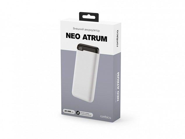 Внешний аккумулятор «NEO Atrum», 20000 mAh с логотипом в Белгороде заказать по выгодной цене в кибермаркете AvroraStore