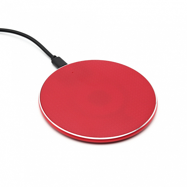Беспроводное зарядное устройство Flappy, красный, красный с логотипом в Белгороде заказать по выгодной цене в кибермаркете AvroraStore