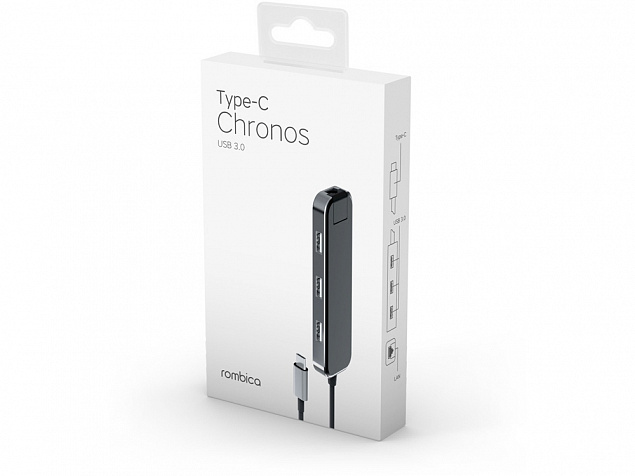 Хаб USB Type-C 3.0 Chronos с логотипом в Белгороде заказать по выгодной цене в кибермаркете AvroraStore