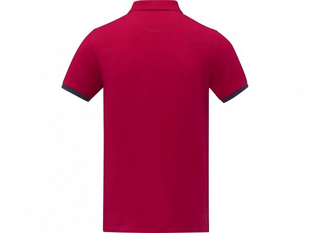 Morgan Двухцветное мужское поло с коротким рукавом , красный с логотипом в Белгороде заказать по выгодной цене в кибермаркете AvroraStore