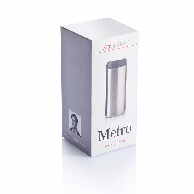 Термокружка Metro, 300 мл, серебряный с логотипом в Белгороде заказать по выгодной цене в кибермаркете AvroraStore