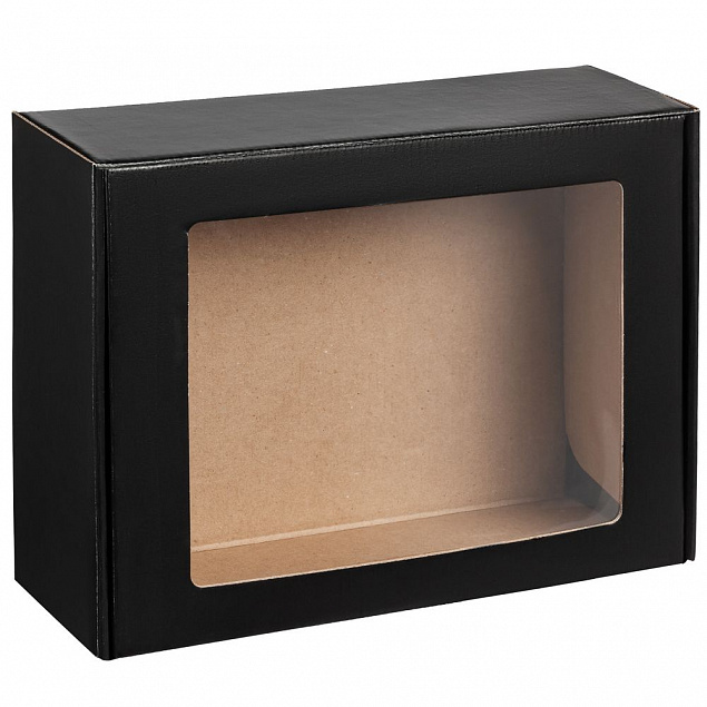 Коробка с окном Visible, черная с логотипом в Белгороде заказать по выгодной цене в кибермаркете AvroraStore