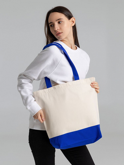 Холщовая сумка Shopaholic, неокрашеная с логотипом в Белгороде заказать по выгодной цене в кибермаркете AvroraStore
