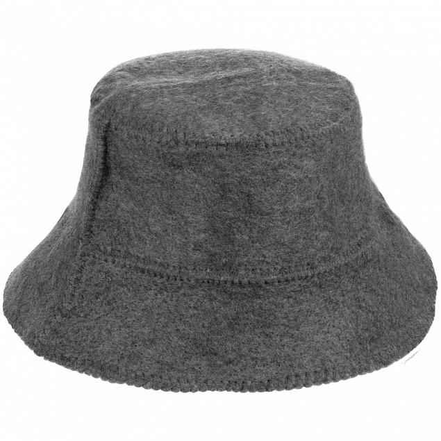 Банная шапка Panam, серая с логотипом в Белгороде заказать по выгодной цене в кибермаркете AvroraStore