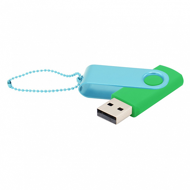 Флешка Designer To Go 2.0 USB 16Gb, зеленый/бирюзовый с логотипом в Белгороде заказать по выгодной цене в кибермаркете AvroraStore