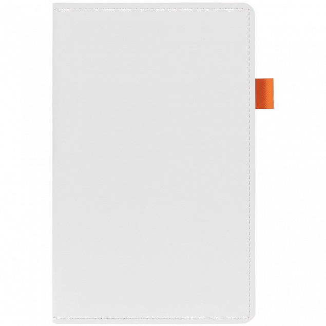 Ежедневник White Shall, недатированный, белый с оранжевым с логотипом в Белгороде заказать по выгодной цене в кибермаркете AvroraStore