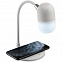 Лампа с колонкой и беспроводной зарядкой lampaTon, белая с логотипом в Белгороде заказать по выгодной цене в кибермаркете AvroraStore