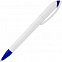 Ручка шариковая Beo Sport, белая с синим с логотипом в Белгороде заказать по выгодной цене в кибермаркете AvroraStore