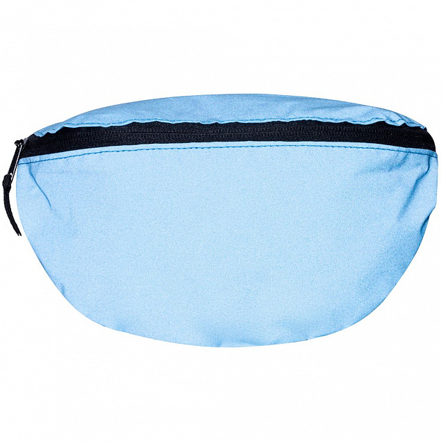 Поясная сумка Manifest Color из светоотражающей ткани, синяя с логотипом в Белгороде заказать по выгодной цене в кибермаркете AvroraStore