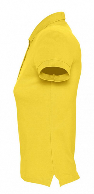 Рубашка поло женская PASSION 170, желтая с логотипом в Белгороде заказать по выгодной цене в кибермаркете AvroraStore