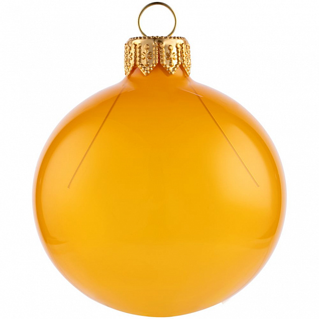 Елочный шар Gala Night в коробке, золотистый, 6 см с логотипом в Белгороде заказать по выгодной цене в кибермаркете AvroraStore