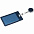 Чехол для пропуска с ретрактором Devon, синий с логотипом в Белгороде заказать по выгодной цене в кибермаркете AvroraStore