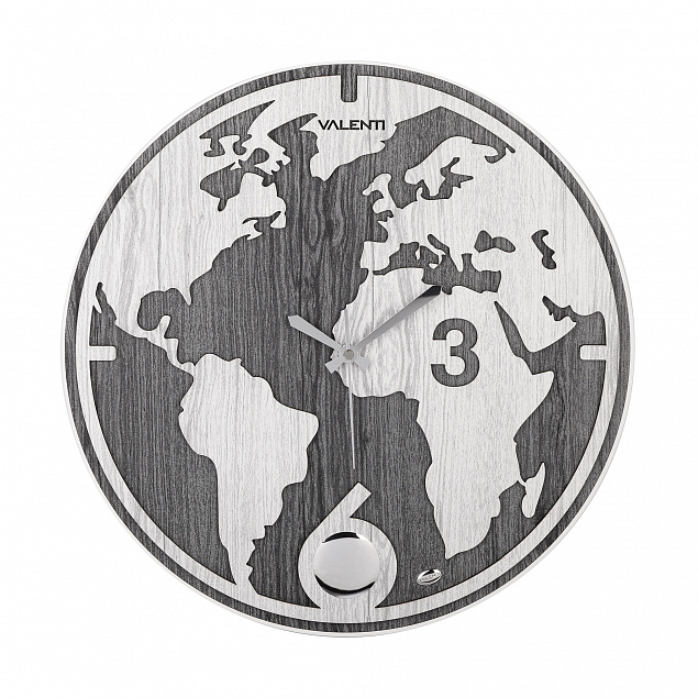 Часы настенные Карта мира с логотипом в Белгороде заказать по выгодной цене в кибермаркете AvroraStore