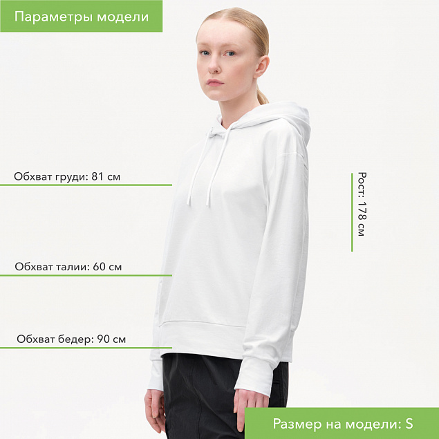 Худи с капюшоном  ALEX , белый, размер XXL с логотипом в Белгороде заказать по выгодной цене в кибермаркете AvroraStore