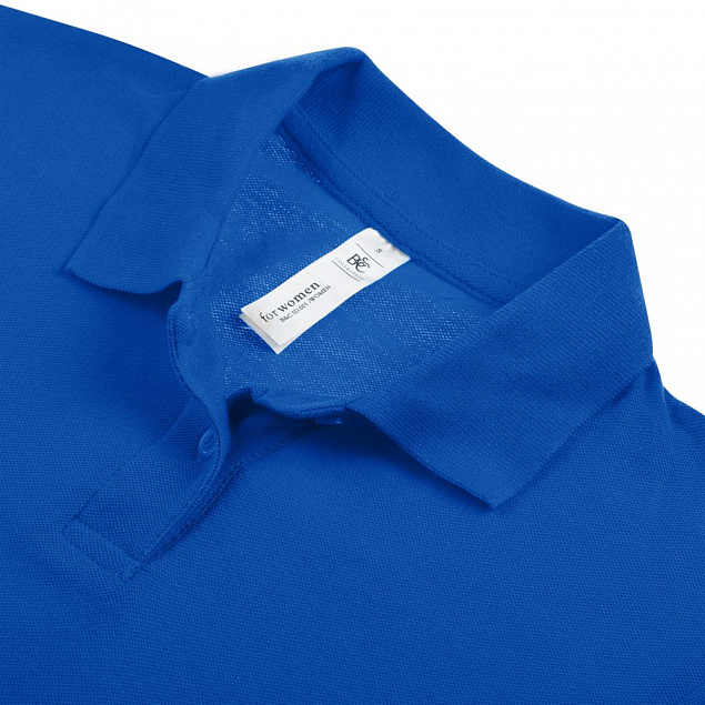 Рубашка поло женская ID.001 ярко-синяя с логотипом в Белгороде заказать по выгодной цене в кибермаркете AvroraStore