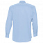 Рубашка мужская с длинным рукавом BOSTON, голубая с логотипом в Белгороде заказать по выгодной цене в кибермаркете AvroraStore