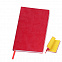 Бизнес-блокнот "Funky", 130*210 мм, красный, желтый форзац, мягкая обложка, блок-линейка с логотипом в Белгороде заказать по выгодной цене в кибермаркете AvroraStore