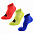 Набор из 3 пар спортивных носков Monterno Sport, красный, зеленый и синий с логотипом в Белгороде заказать по выгодной цене в кибермаркете AvroraStore