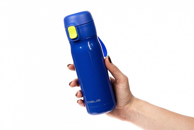 Термобутылка One Touch, синяя с логотипом в Белгороде заказать по выгодной цене в кибермаркете AvroraStore