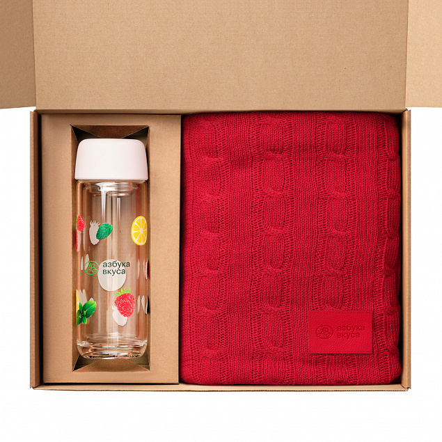 Подарочный набор Bianca, Fado, красный (плед, термобутылка) с логотипом в Белгороде заказать по выгодной цене в кибермаркете AvroraStore