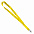 Ланъярд NECK, желтый, полиэстер, 2х50 см с логотипом в Белгороде заказать по выгодной цене в кибермаркете AvroraStore