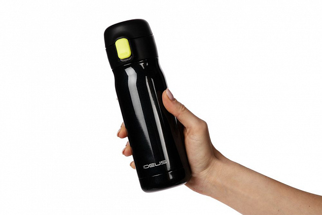 Термобутылка One Touch, черная с логотипом в Белгороде заказать по выгодной цене в кибермаркете AvroraStore