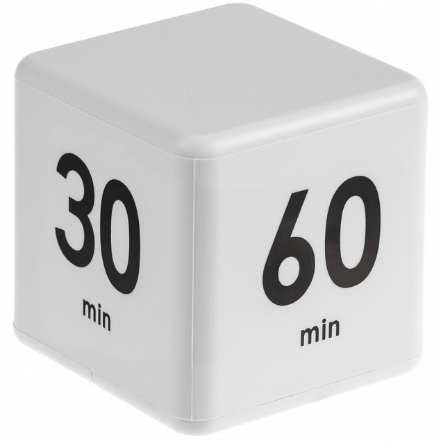Кубик-таймер Timekeeper, белый с логотипом в Белгороде заказать по выгодной цене в кибермаркете AvroraStore