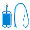Картхолдер с креплением для телефона, синий с логотипом в Белгороде заказать по выгодной цене в кибермаркете AvroraStore